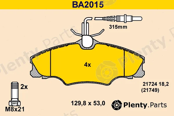 Barum BA2015 — Brake Pad Set, disc brake