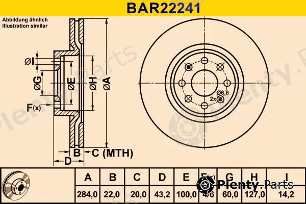 Barum BAR22241 — Brake Disc