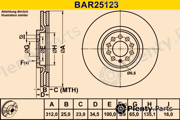 Barum BAR25123 — Brake Disc