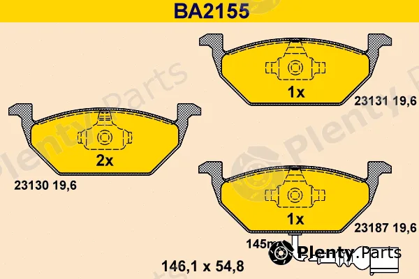 Barum BA2155 — Brake Pad Set, disc brake