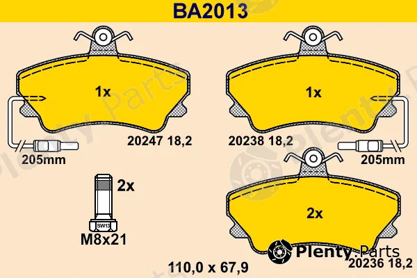 Barum BA2013 — Brake Pad Set, disc brake