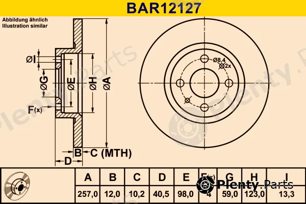 Barum BAR12127 — Brake Disc