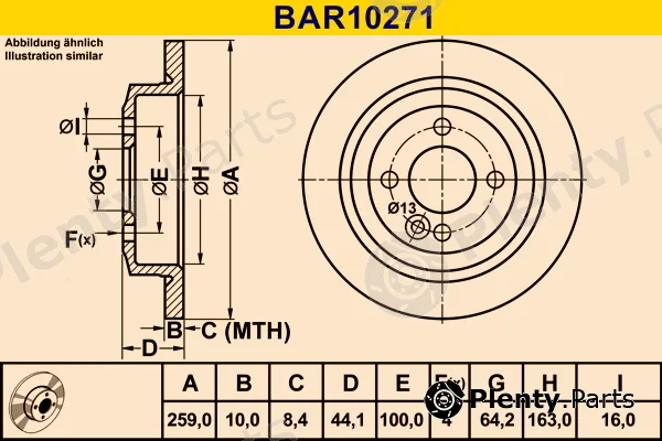 Barum BAR10271 — Brake Disc