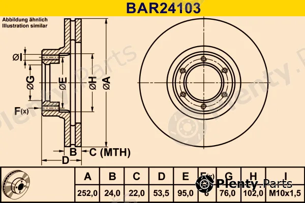 Barum BAR24103 — Brake Disc