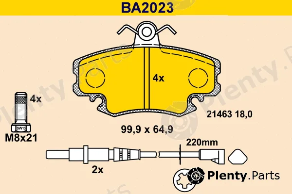 Barum BA2023 — Brake Pad Set, disc brake