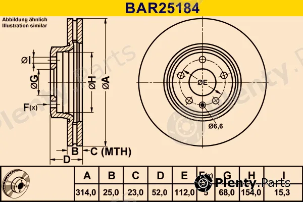 Barum BAR25184 — Brake Disc