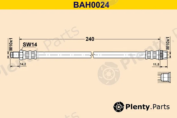 Barum BAH0024 — Brake Hose