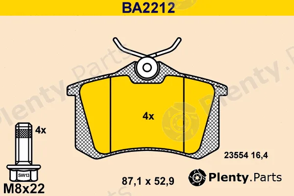 Barum BA2212 — Brake Pad Set, disc brake