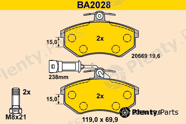 Barum BA2028 — Brake Pad Set, disc brake