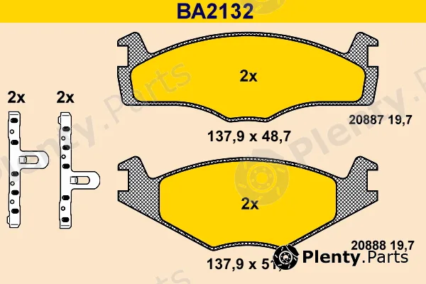 Barum BA2132 — Brake Pad Set, disc brake