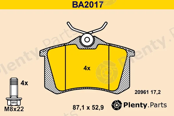 Barum BA2017 — Brake Pad Set, disc brake