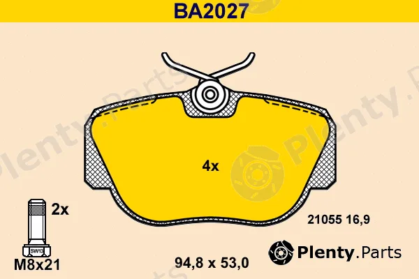 Barum BA2027 — Brake Pad Set, disc brake