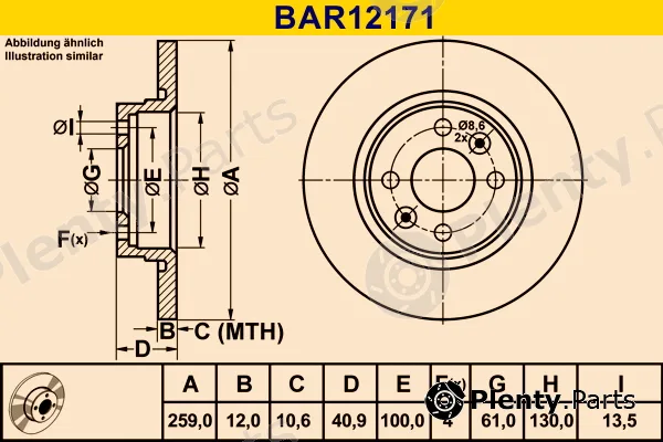 Barum BAR12171 — Brake Disc