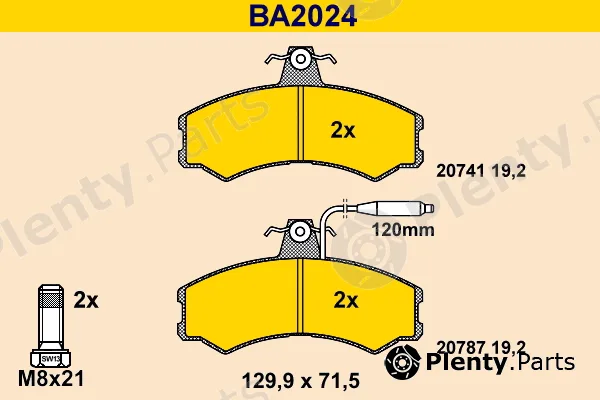 Barum BA2024 — Brake Pad Set, disc brake