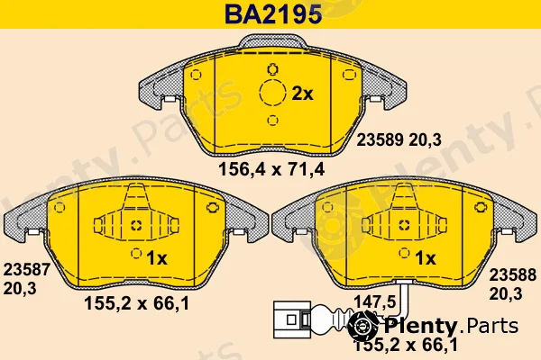Barum BA2195 — Brake Pad Set, disc brake