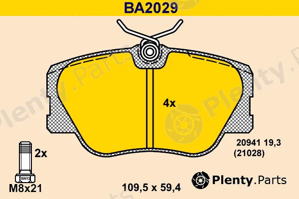 Barum BA2029 — Brake Pad Set, disc brake