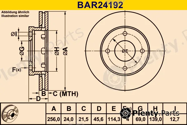 Barum BAR24192 — Brake Disc