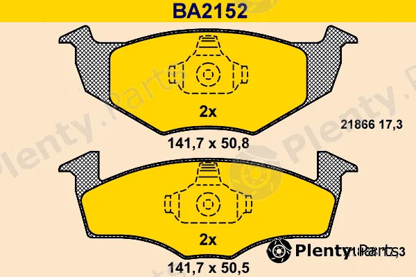 Barum BA2152 — Brake Pad Set, disc brake
