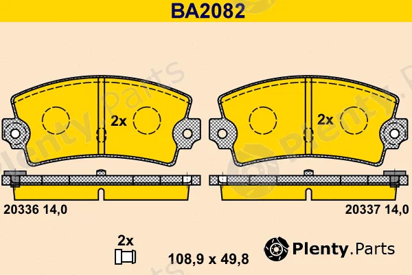 Barum BA2082 — Brake Pad Set, disc brake