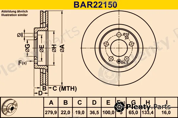 Barum BAR22150 — Brake Disc