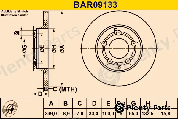 Barum BAR09133 — Brake Disc