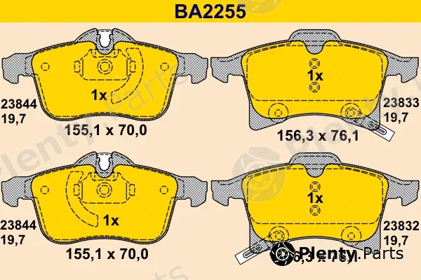 Barum BA2255 — Brake Pad Set, disc brake