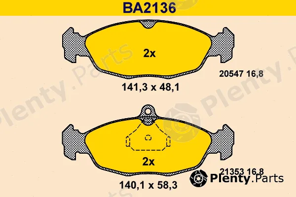 Barum BA2136 — Brake Pad Set, disc brake