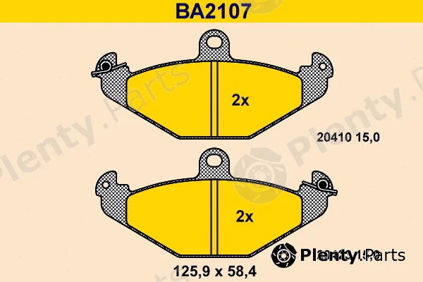 Barum BA2107 — Brake Pad Set, disc brake