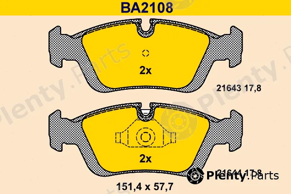 Barum BA2108 — Brake Pad Set, disc brake