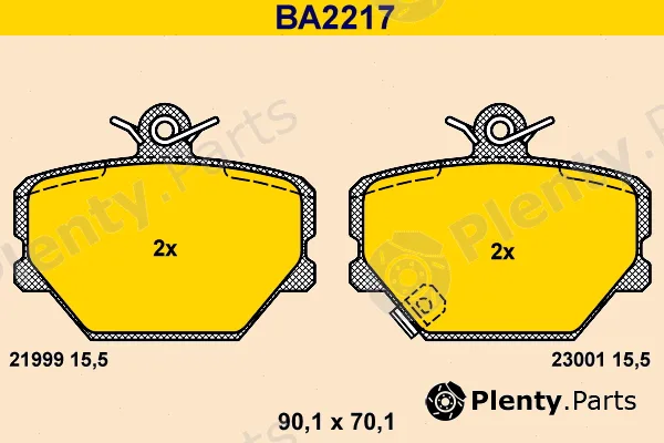 Barum BA2217 — Brake Pad Set, disc brake