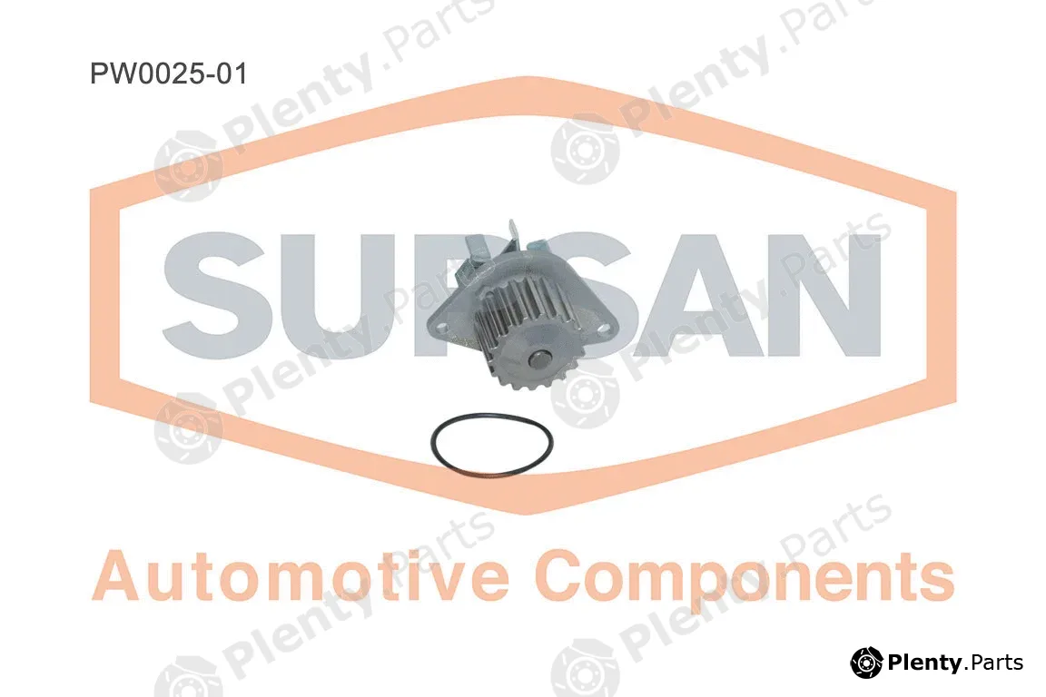 Supsan PW0025-01 — Water Pump, engine cooling