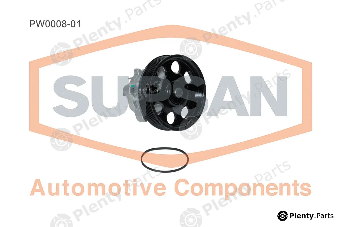 Supsan PW0008-01 — Water Pump, engine cooling