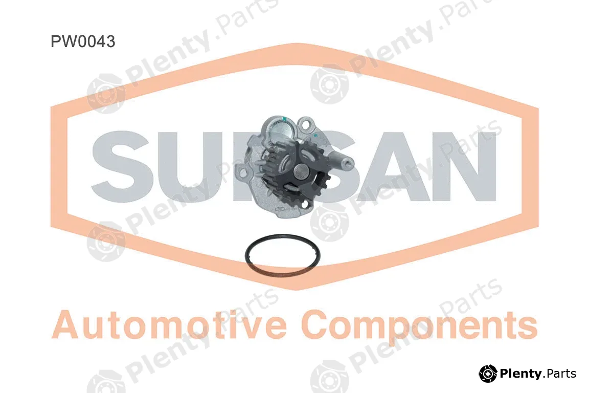 Supsan PW0043 — Water Pump, engine cooling