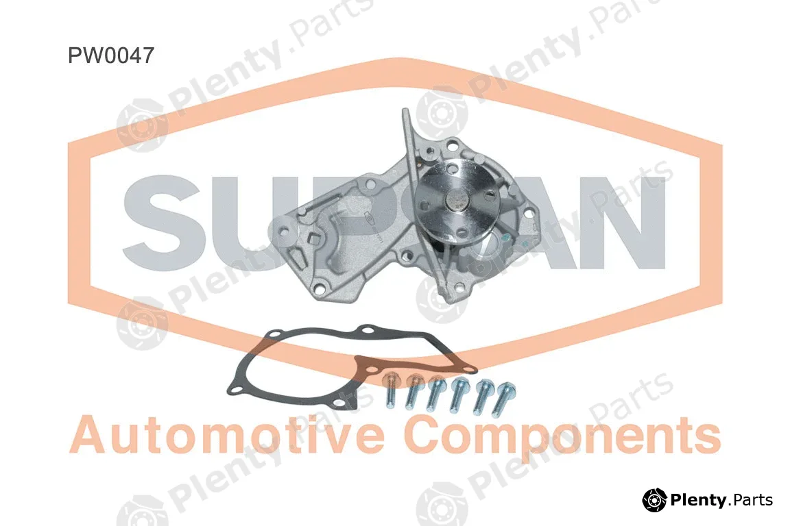 Supsan PW0047 — Water Pump, engine cooling