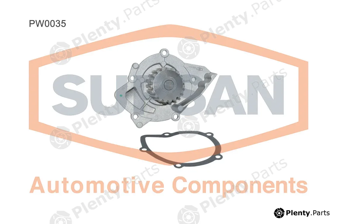 Supsan PW0035 — Water Pump, engine cooling