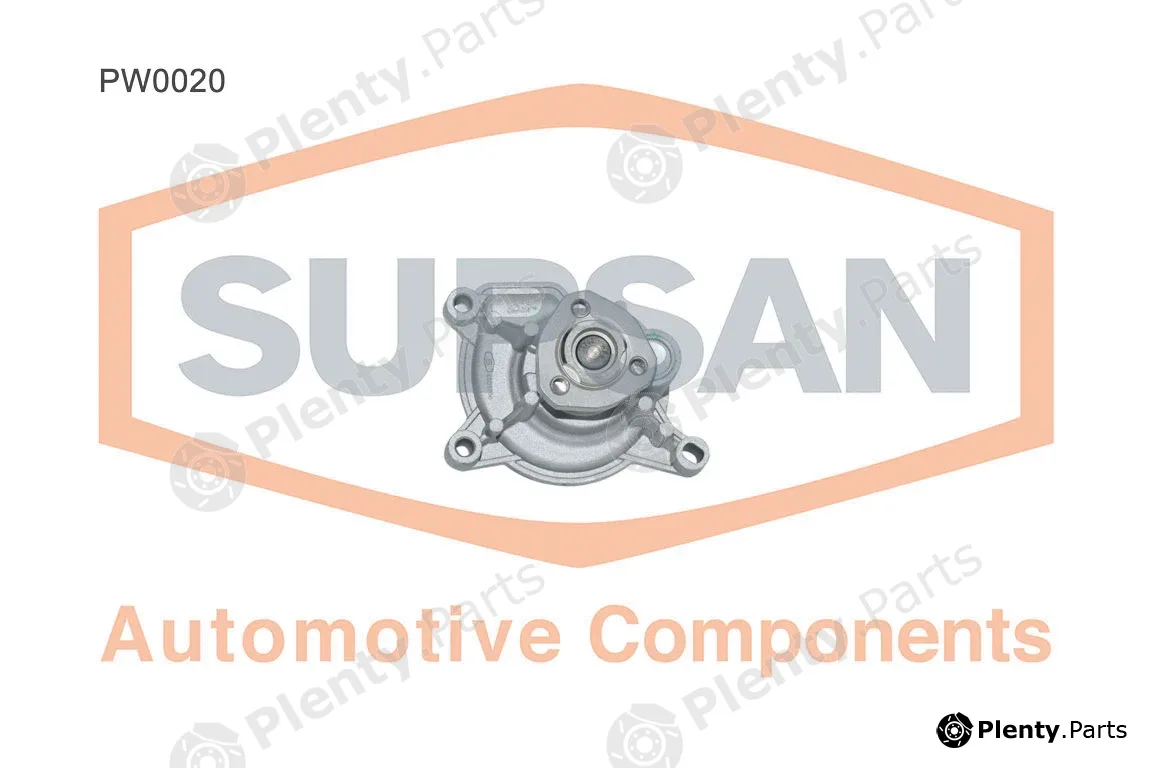 Supsan PW0020 — Water Pump, engine cooling