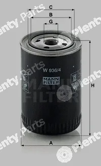 MANN-FILTER W936/4 — Oil Filter