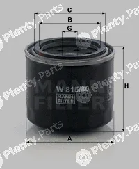 MANN-FILTER W815/80 — Oil Filter