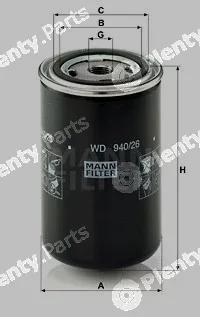 MANN-FILTER WD940/26 — Oil Filter