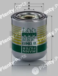 MANN-FILTER TB1394/17x — Air Dryer Cartridge, compressed-air system
