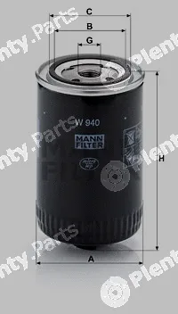 MANN-FILTER W940 — Oil Filter