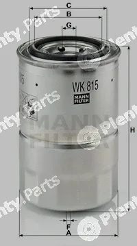 MANN-FILTER WK815x — Fuel Filter