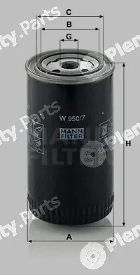 MANN-FILTER W950/7 — Oil Filter