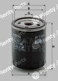 MANN-FILTER W712/4 — Oil Filter