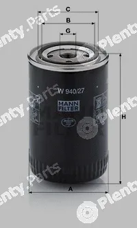 MANN-FILTER W940/27 — Oil Filter