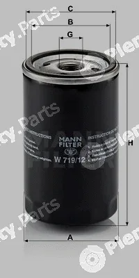 MANN-FILTER W719/12 — Oil Filter