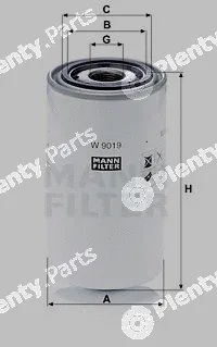 MANN-FILTER W9019 — Oil Filter