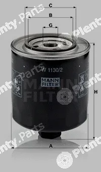 MANN-FILTER W1130/2 — Oil Filter