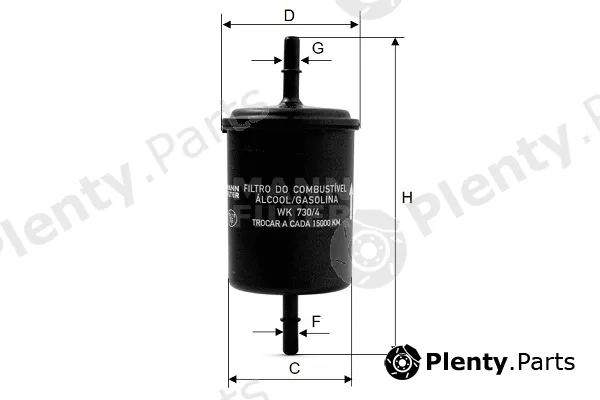 MANN-FILTER WK730/4 — Fuel Filter