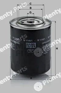 MANN-FILTER W1140/1 — Oil Filter